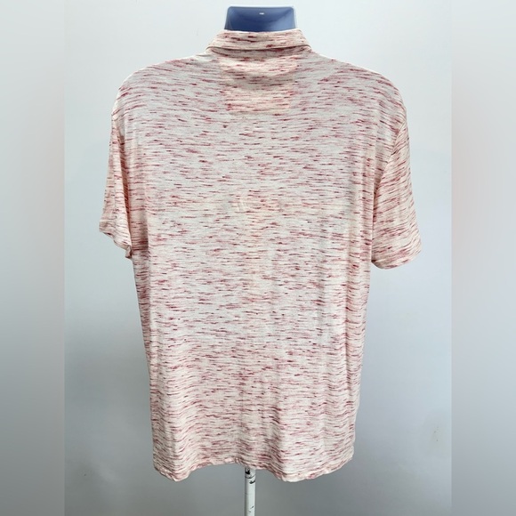 JOHN VARVATOS Men's red and cream abstract pattern pullover shirt size XL - Picture 9 of 13